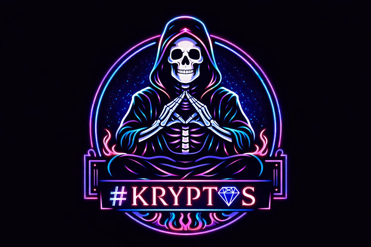 Kryptos hooded skeleton emblem